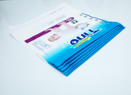 LDPE ผ้าอ้อมผ้าอนามัยบรรจุภัณฑ์ถุงพลาสติกพิมพ์แบบกำหนดเอง ISO พร้อม Patch Handle