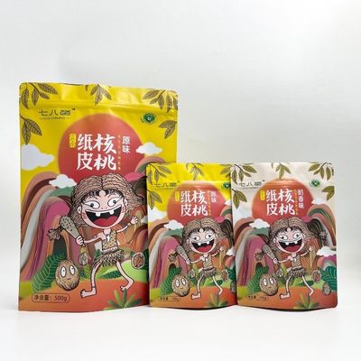 ที่กำหนดเองพิมพ์ถั่วแห้งอาหารเกรดพลาสติก Polythene Resealable บรรจุภัณฑ์ Stand Up Bag