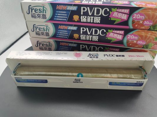 ฟิล์มห่ออาหารเกรดป้องกันหมอก PVDC Taste Holding ฟิล์มยืดห่อ