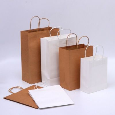 ถุงกระดาษคราฟท์กราเวียร์สีน้ำตาลพิมพ์ลายโลโก้ 28*22cm