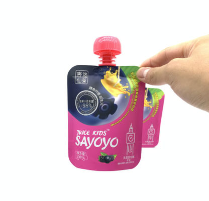 การพิมพ์แบบกำหนดเองถุงบรรจุของเหลวน้ำผลไม้สีสันสดใส VMPET 200ml Size