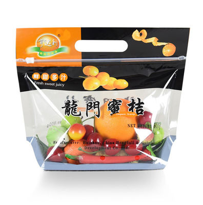 ถุงบรรจุภัณฑ์พลาสติก BOPP PE Anti Fog Zipper แบบกำหนดเอง ISO9001 สำหรับ Fruits