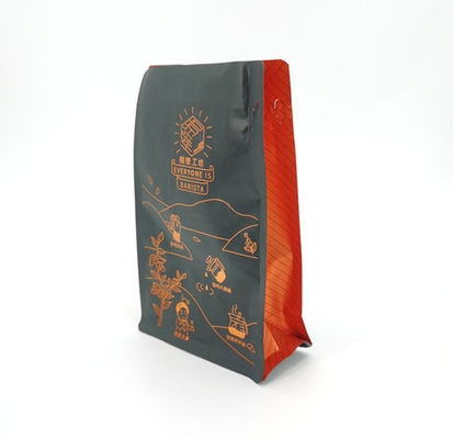 ซิปด้านบน 250g VMPET กระเป๋าใส่กาแฟถุงบรรจุภัณฑ์นึ่งร้อนกันน้ำ