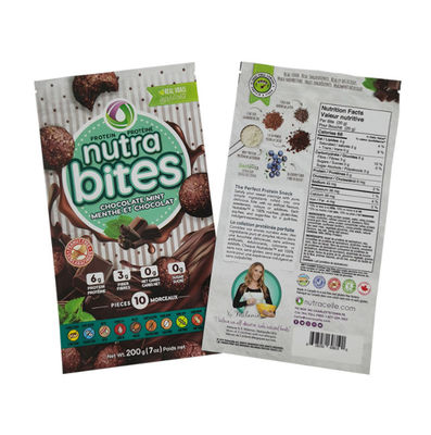 ถุงฟอยล์อลูมิเนียมด้านในซิปด้านใน Mylar Food Grade Smell Proof
