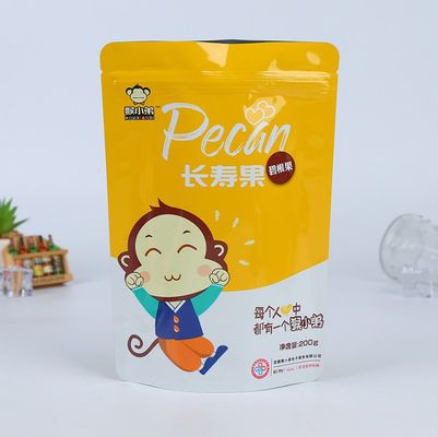 อลูมิเนียมป้องกันการรั่ว Stand Up Pouch SGS Aluminium Pouches สำหรับ Food Candy Nuts
