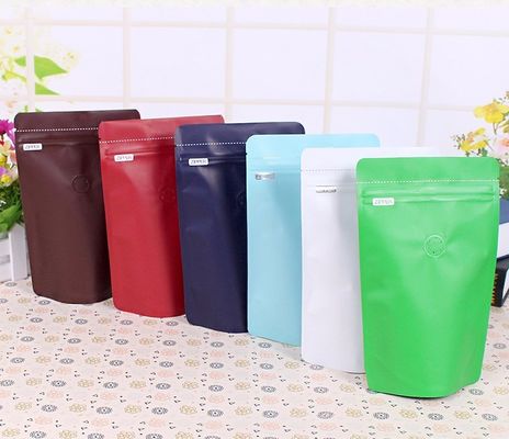 ป้องกันความชื้น 50g ยืนขึ้นฟอยล์ถุงกาแฟบรรจุภัณฑ์ปิดผนึกด้วยตนเองด้วยวาล์วทางเดียว