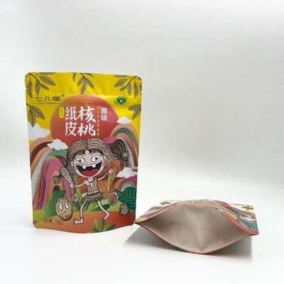 ถั่วอลูมิเนียมฟอยล์อาหารยืนขึ้นถุงบรรจุภัณฑ์ซิปหลายขนาด