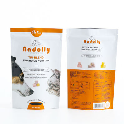 การพิมพ์ดิจิตอล 1lb Reasealable Stand Up Mylar กระเป๋าสำหรับอาหารสุนัขแมว