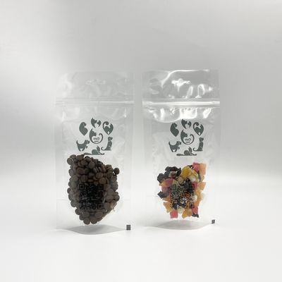 Clear Stand Up Pet Food Barrier Airtight Zipper Display Pouches ล็อคใน Freshness