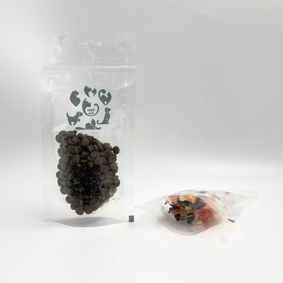 Clear Stand Up Pet Food Barrier Airtight Zipper Display Pouches ล็อคใน Freshness