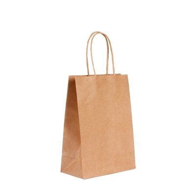 ถุงช้อปปิ้งกราเวียร์รีไซเคิลได้เคลือบเงาอาหาร Takeaway ถุงกระดาษคราฟท์